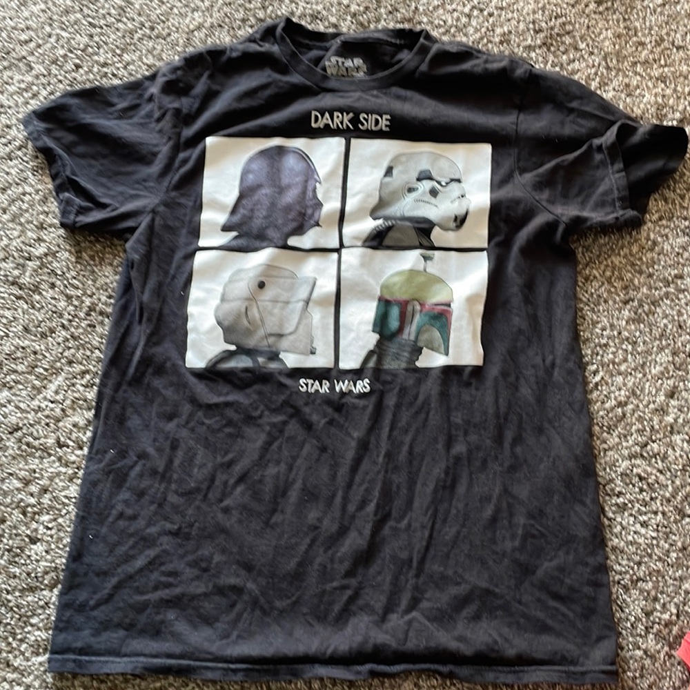 Boys small black Star Wars tee